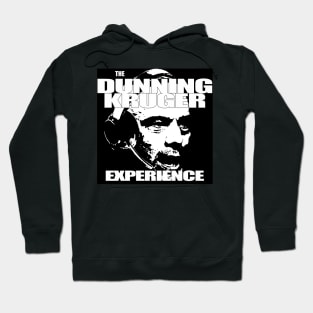 DUNNING KRUGER white on black Hoodie